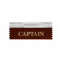 Captain Award Ribbon w/ Gold Foil Imprint (4"x1 5/8")